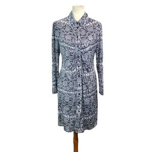 V by Eva snake print long sleeve dress size L